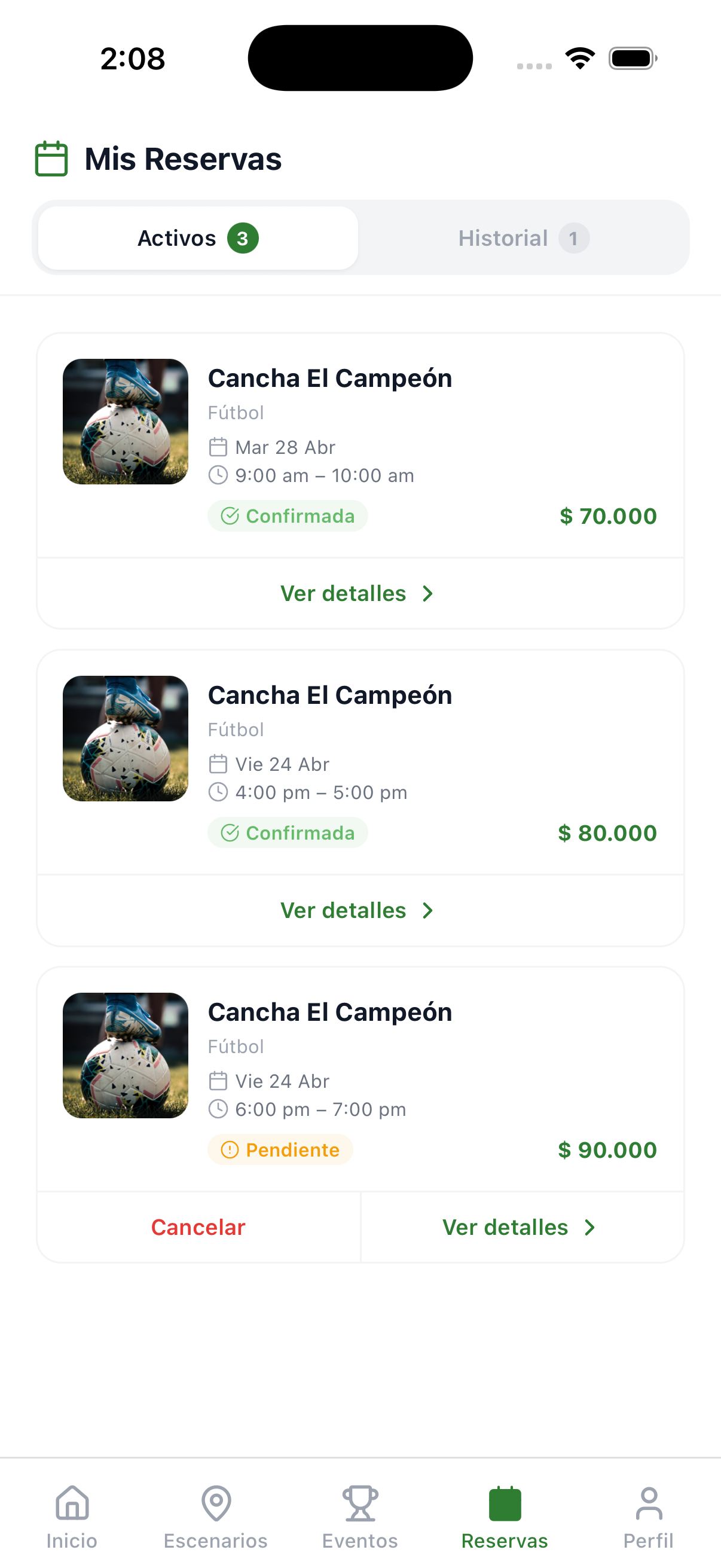 ReservApp — Mis reservas