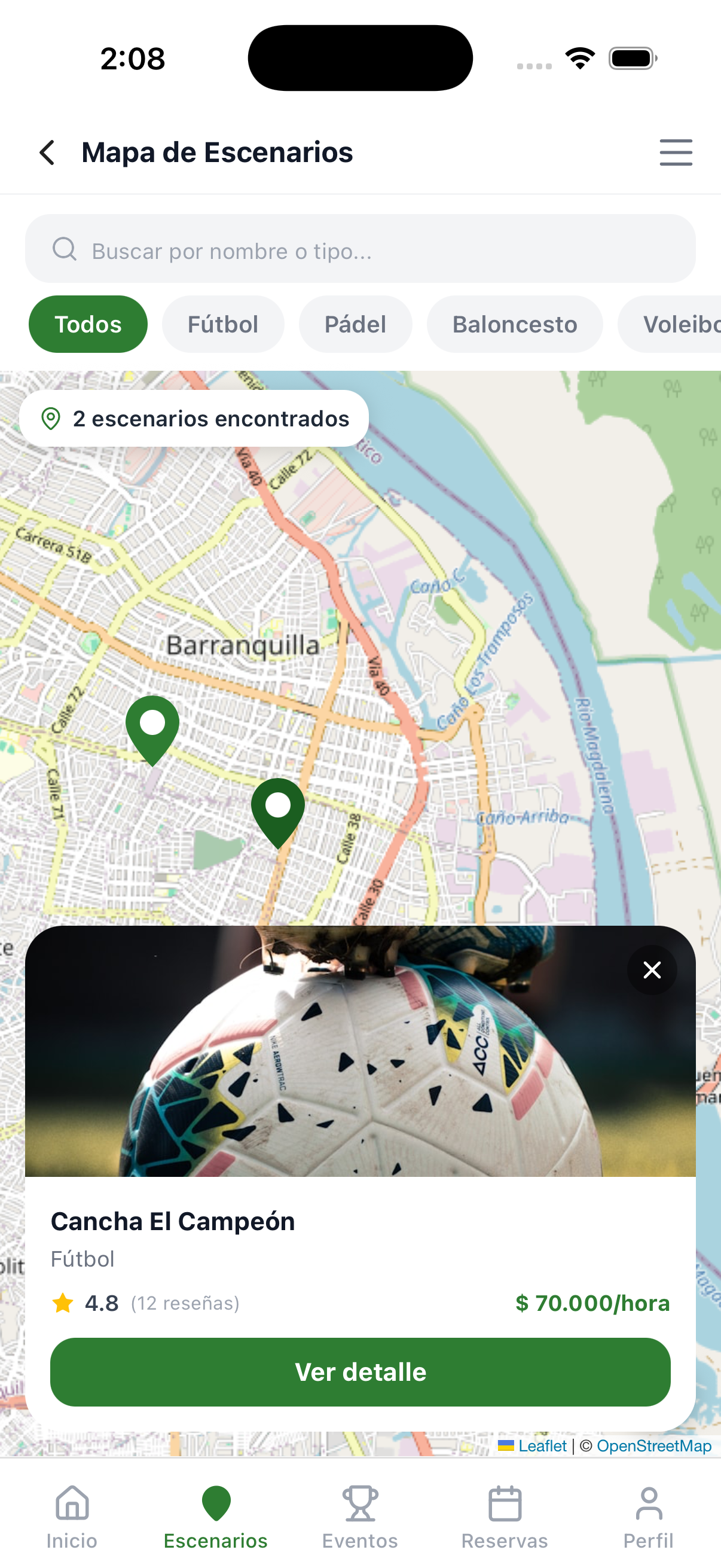 ReservApp — Mapa interactivo